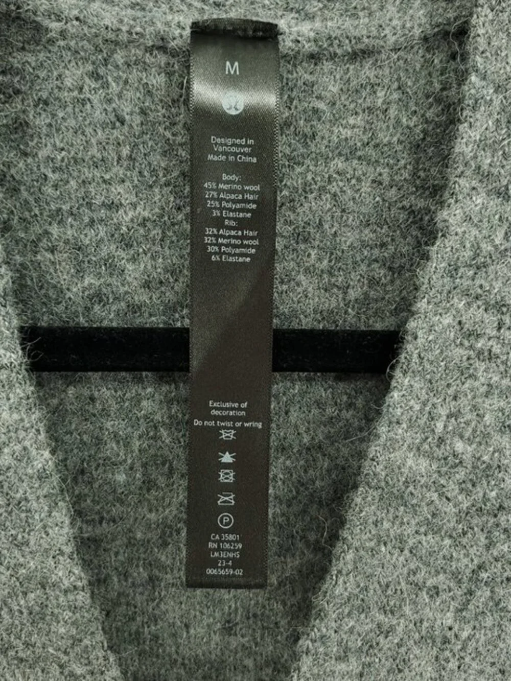 NWT Men's Lululemon Alpaca Wool-Blend Cardigan Sweater M Heathered Asphalt Grey